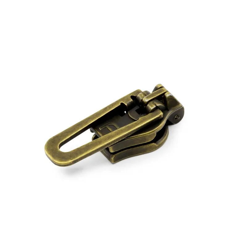 Fix-A-Zipper Replacement Slider Kit for Size 5 Coil Zipper, Antique Brass