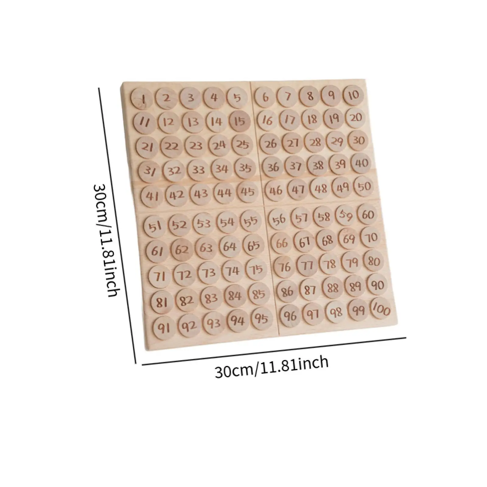 Wooden Math Counting Hundred Board 1-100 Number Board, Party Favors Math Materials Montessori Math Game Board for 3 Year Old