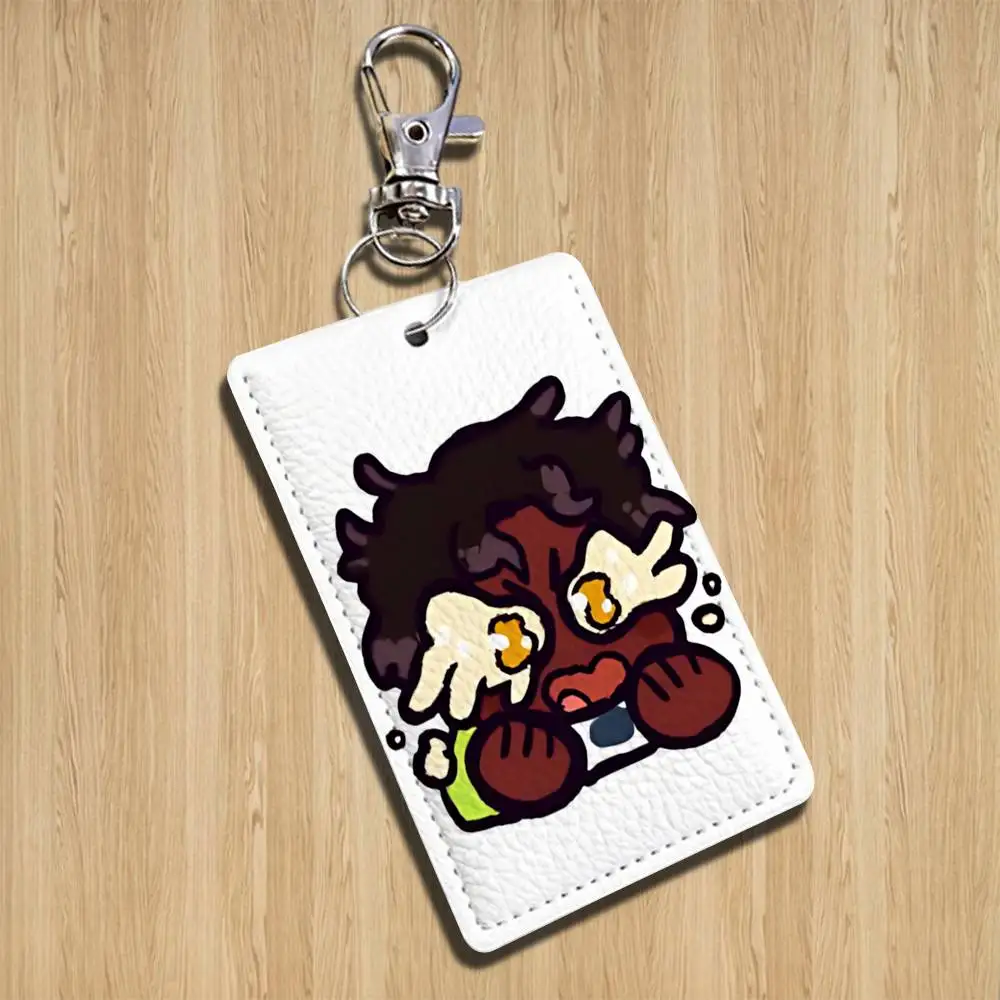 M-Micah Yujin GAME ERROR 143 Leather Keychain Badge Holder with Lanyard - ID/Access Card Holder, Key Ring Accessory, Gift Option view 3