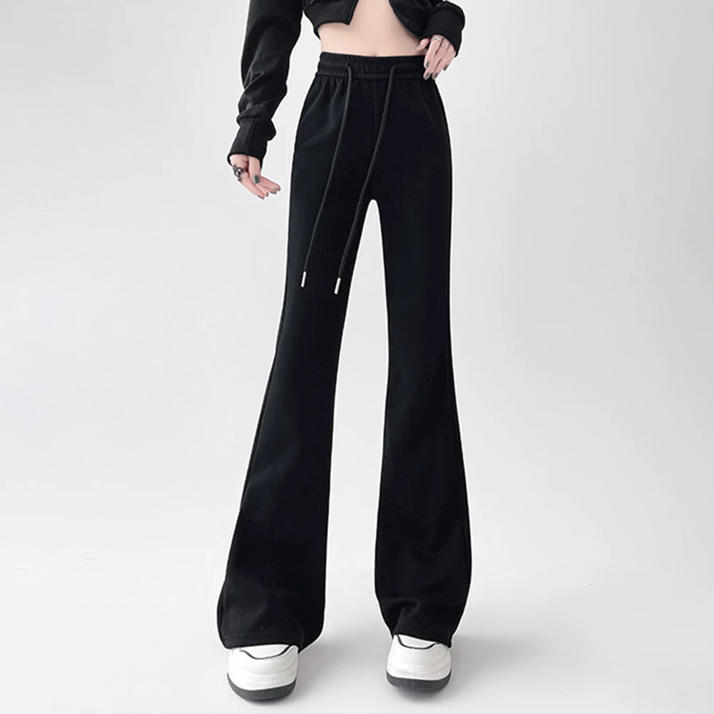 Familienversammlungen, lässige Ausflüge, lässige Hose mit weitem Bein, einfarbige Schlaghose, trendige, modische, bequeme Alltagshose mit weitem Bein
