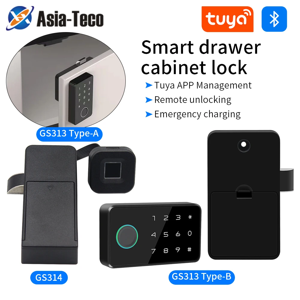 

Tuya Smart Card Lock Drawer Cabinet Biometric Fingerprint Lock Home Keyless Electronic Lock APP Unlock Locker Secure Protection