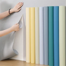 8M Matte Solid Color Wallpaper DIY Furniture Cabinet Renovation Sticker Bedroom Vinyl Film Self Adhesive Room Decor Wall Sticker