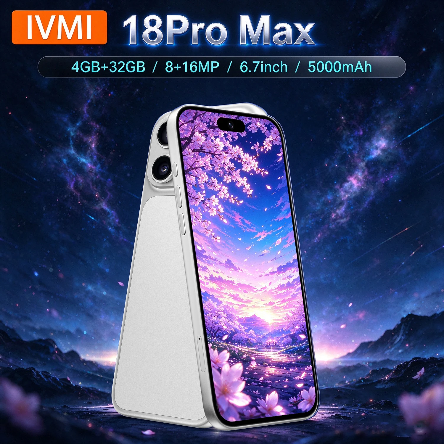 IVMI Global Version Cheap 18 Pro Max Smartphone 4+32GB 6.7