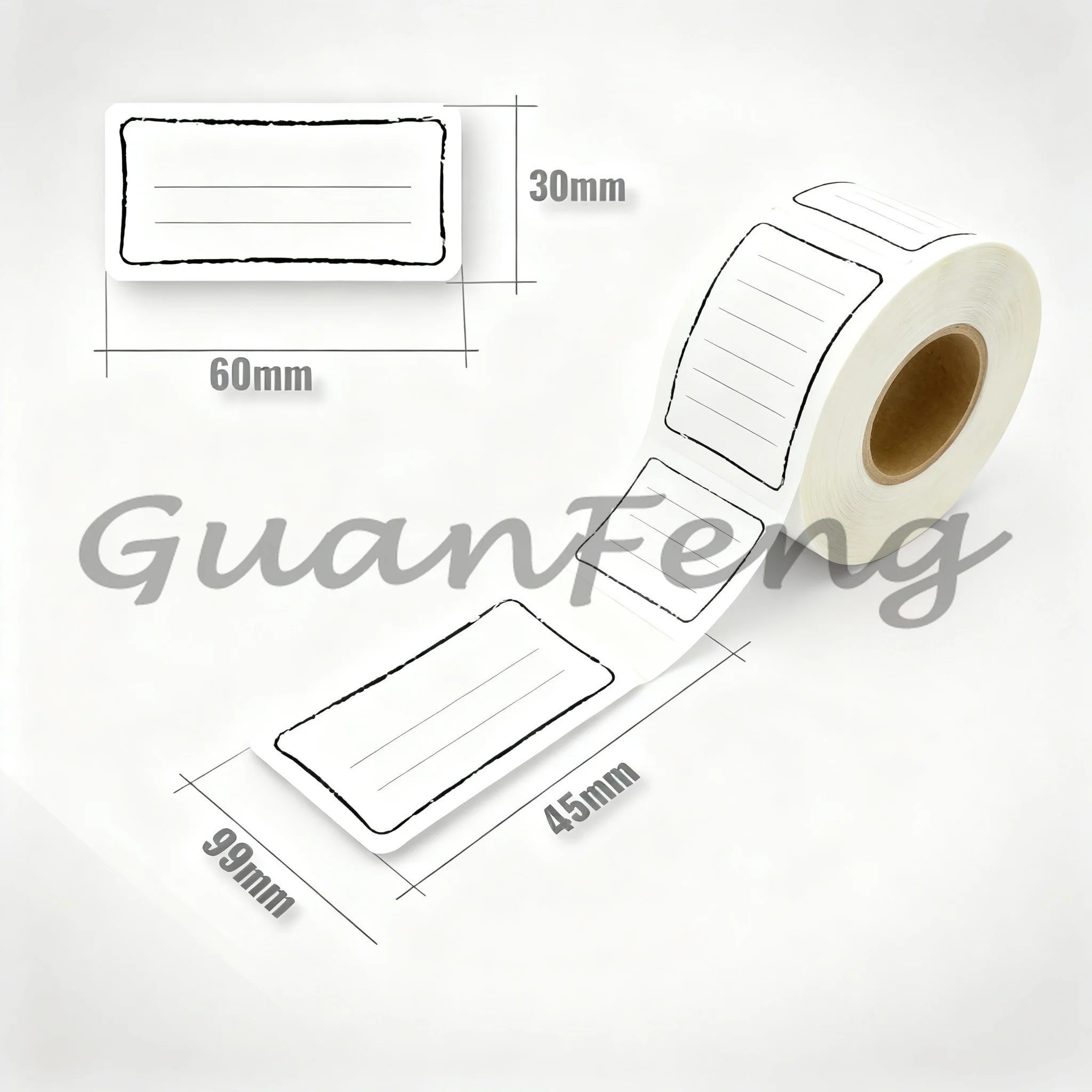 60x30mm Easy Tear White Sticker Labels, Waterproof Food Container Tags for Jam Jars, Fridge Storage Marking