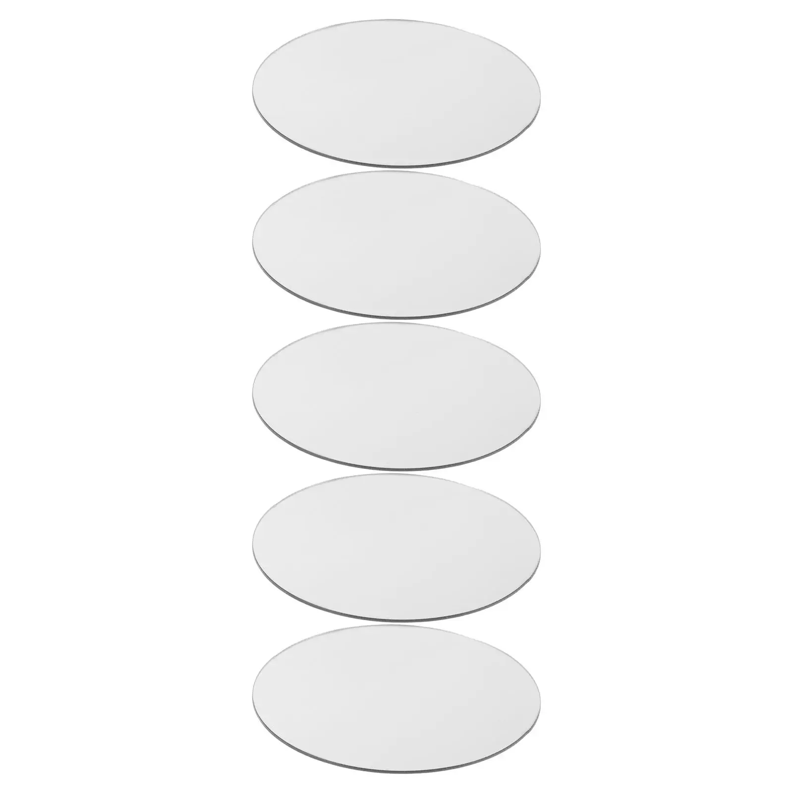 5Pcs Small Circular Mirror Stickers Light Weight Shatterproof Peel and Stick Round Mirror Tiles for Home Decor Wall Art Craft