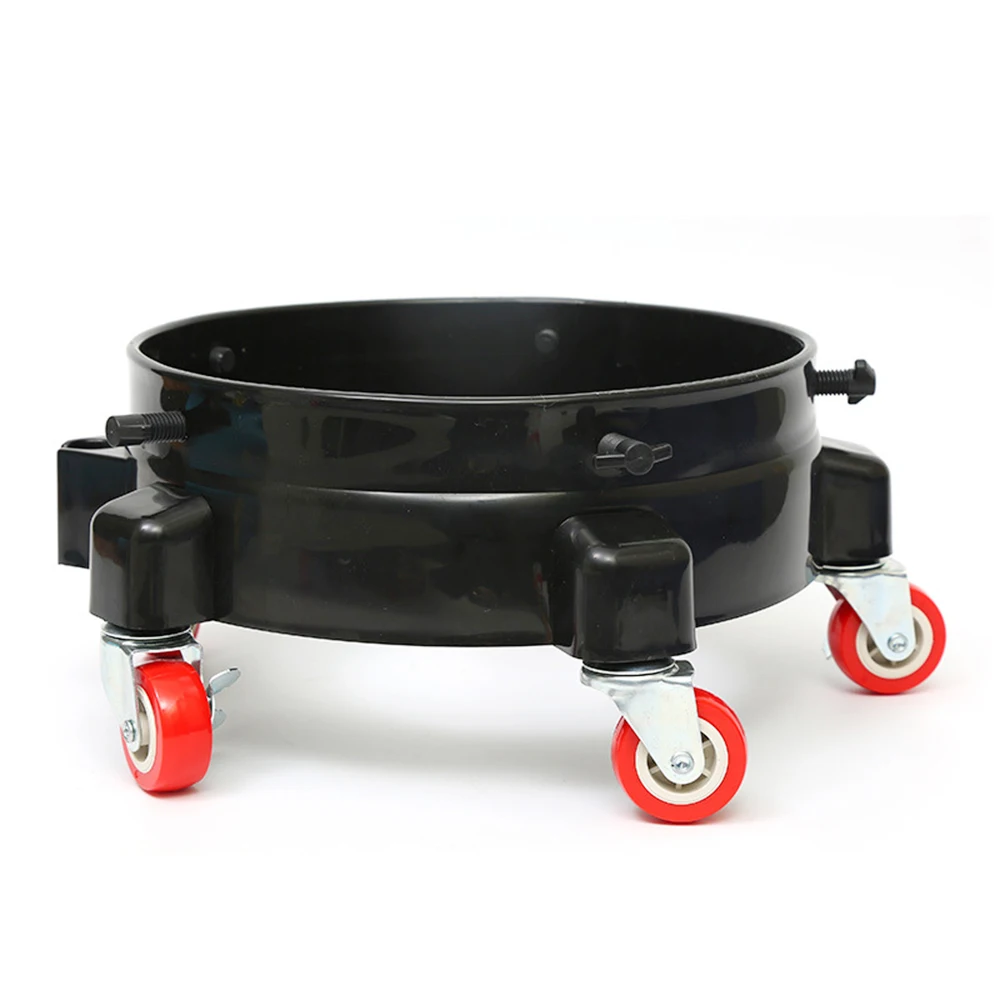 

Removable Rolling Bucket Dolly 360 Degree Turning Swivel Caster Car Beauty Tool Heavy Duty Auto Wash Tray Holder with 5 Wheels