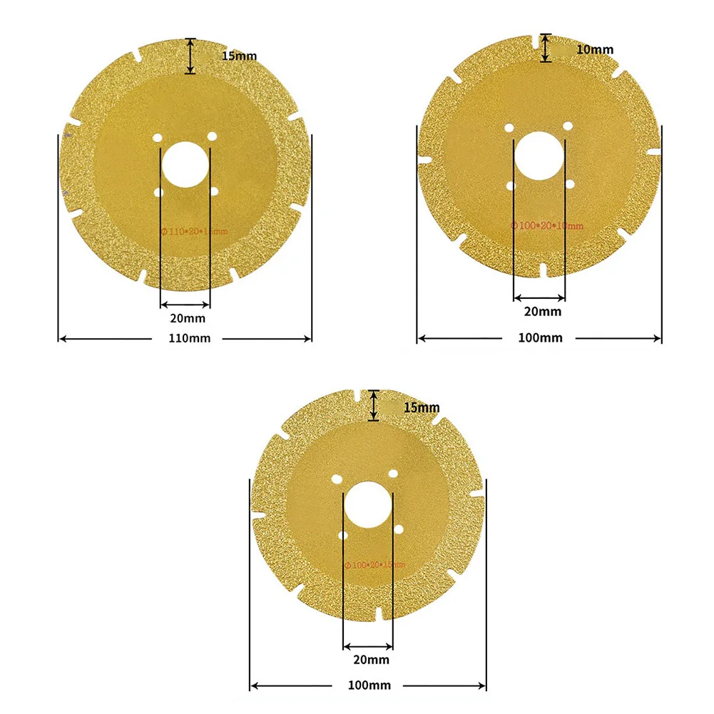 Disque à tronçonner diamant brasé sous vide, scie à métal, lame de scie pour acier, métal, pierre, béton, granit, céramique, carreaux, 1 pièce