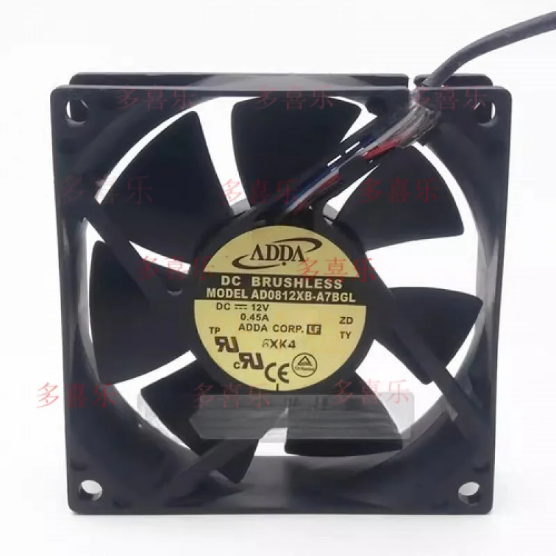 

EE for ADDA AD0812XB-A7BGL DC12V 0.45A 8025 4-Wire Silent Cooling Fan