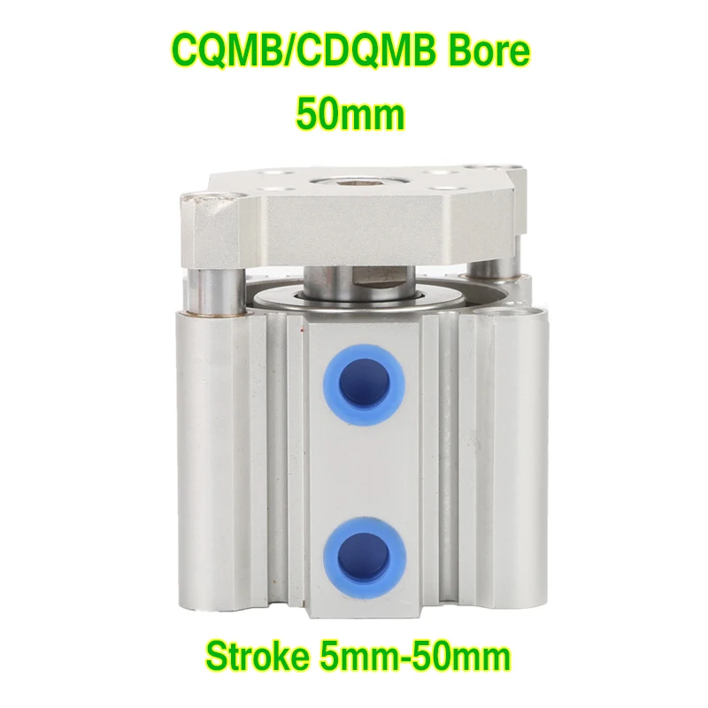 CQM CDQM CQMB50 CDQMB50 Pneumatic Compact Cylinder Guide Rod Stroke 5-50mm Double Acting Single Acting