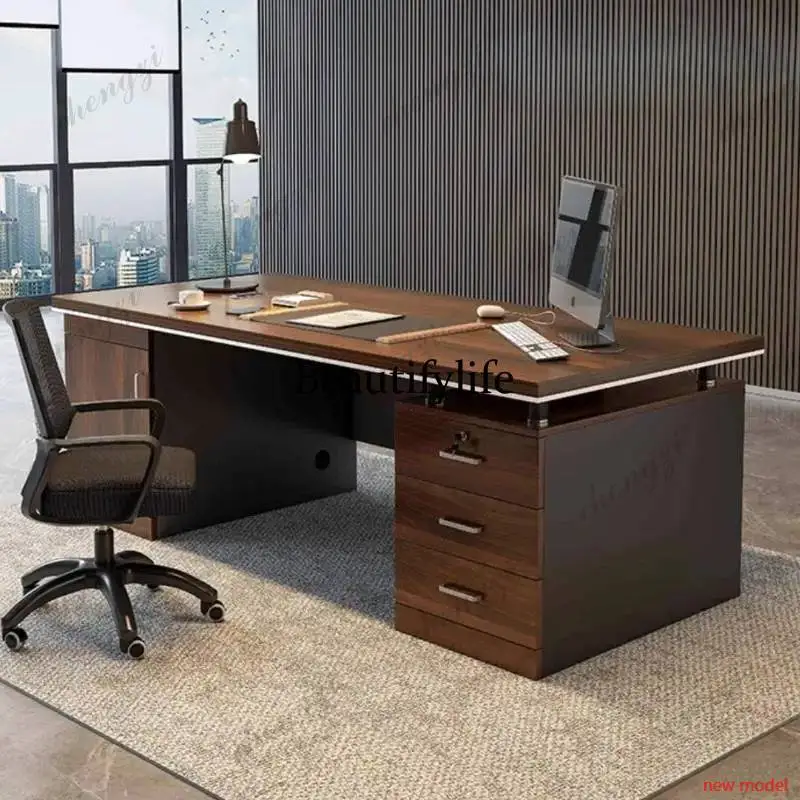 

Rectangular Wood Computer Desks Modern Luxury Executive Organizer Gaming Desk Bedroom Adult Mesa Ordenador Office FurnitureF132