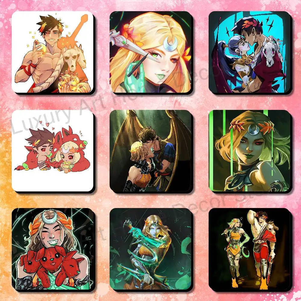 Z-Zagreus M-Melinoe Hades Soft Magnetic Refrigerator Magnets Dimensions 75x75mm Personality Decorations Creative Gifts