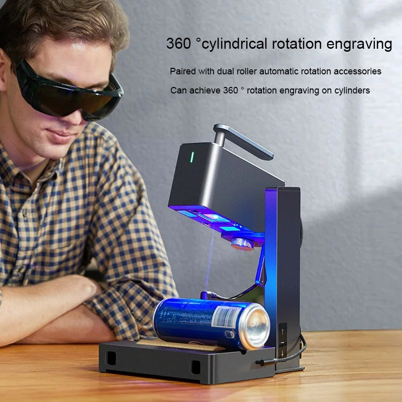 آلة الوسم بليزر الألياف المحمولة الصغيرة آلات نقش المعادن آلة التعليم بالليزر المحمولة