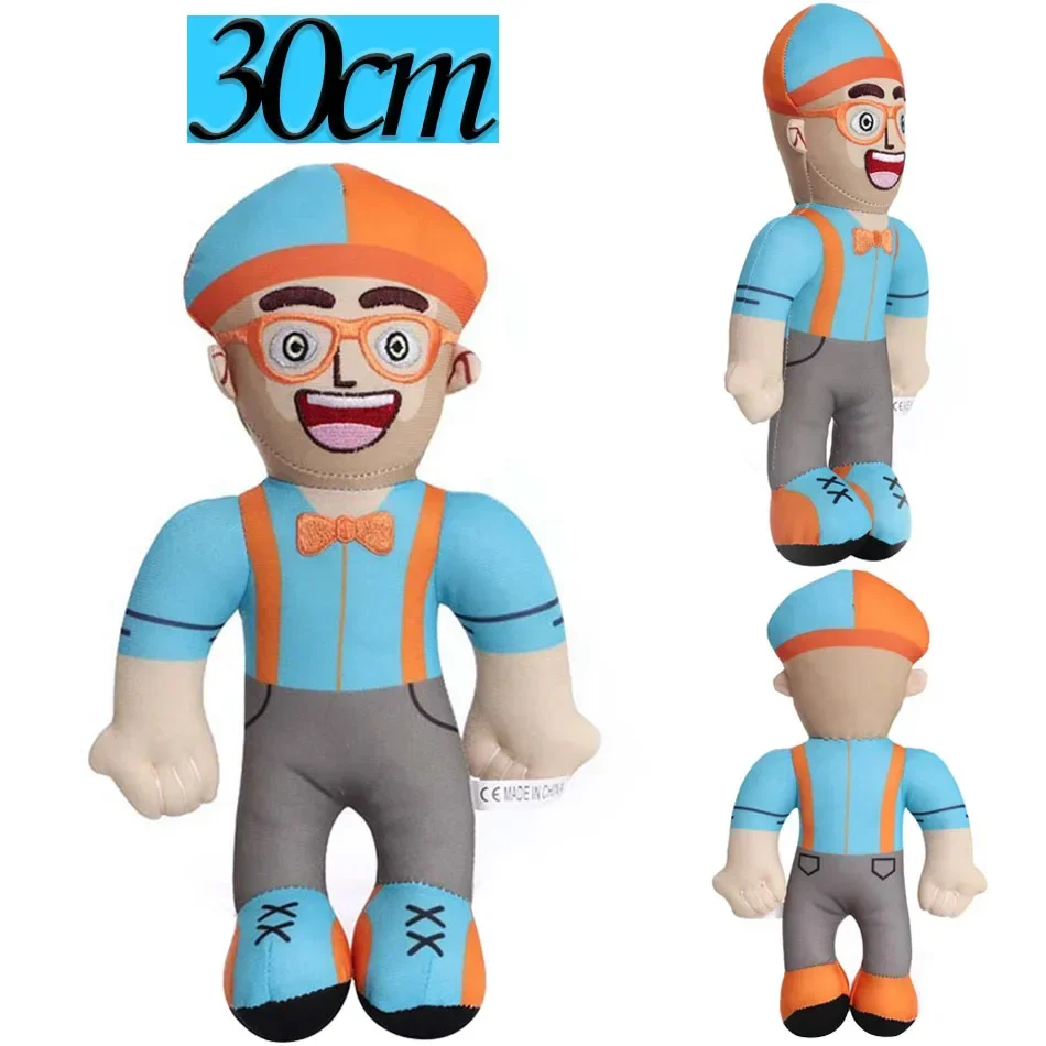 

30cm Blippis Plush Fill Dolls Toys Soft Stuffed Baby Educational Enlightenment Cosplay Prop Doll Kids Toys Gifts for Children