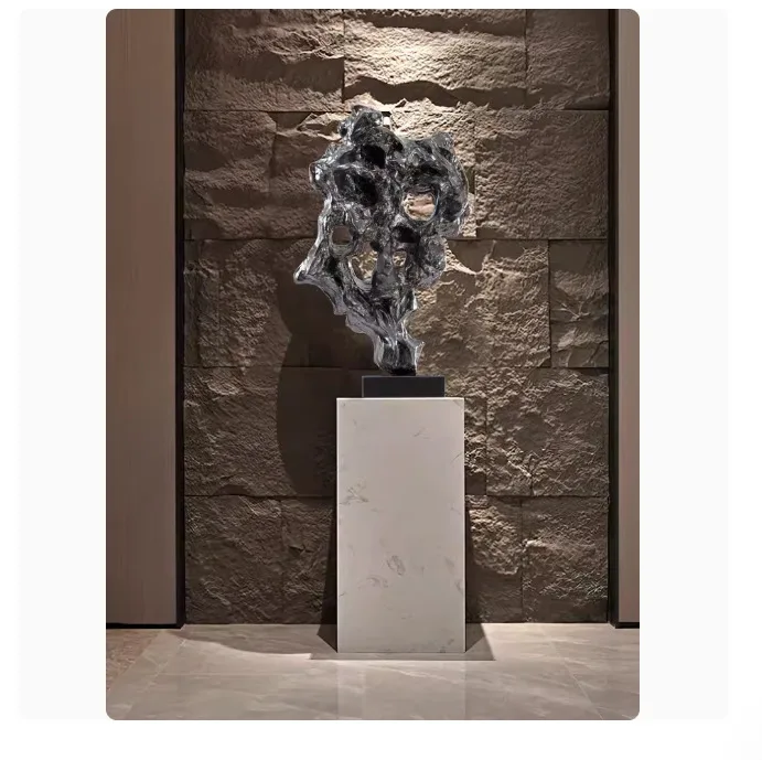 

Yibeizi New Chinese Taihu Stone Floor-to-Floor Ornament Artwork Sculpture Sample Room Entrance Hotel Lobby Decoration