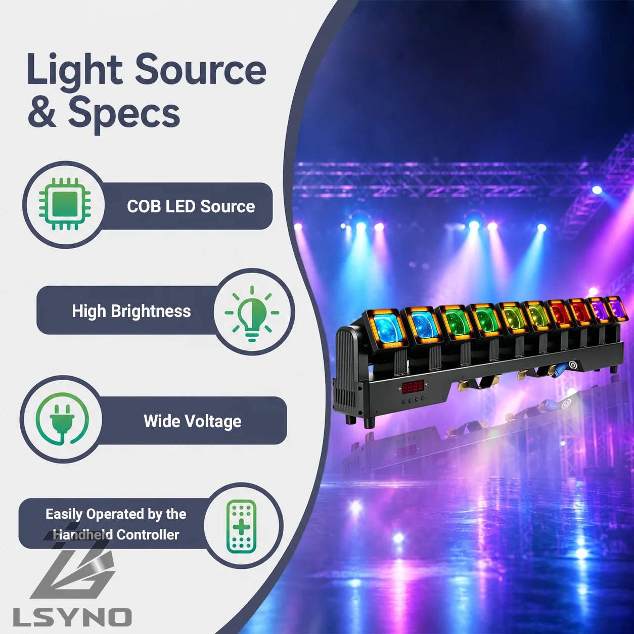 LED Beam 10X40W Moving Head Stage Lighting DMX512 Wall Washer RGBW Disco Party Stage Effect For Dance Club Bar Wedding Events