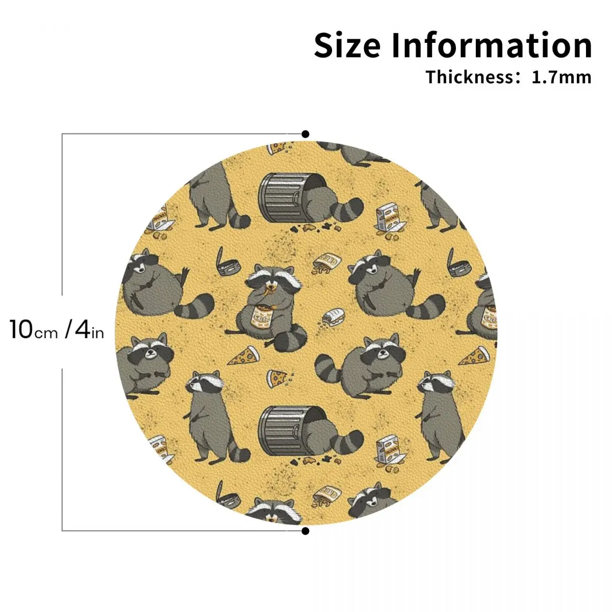 

Rascally Raccoons Coasters Leather Placemats Non-slip Insulation Coffee Mats For Home Kitchen Dining Pads Set of 4