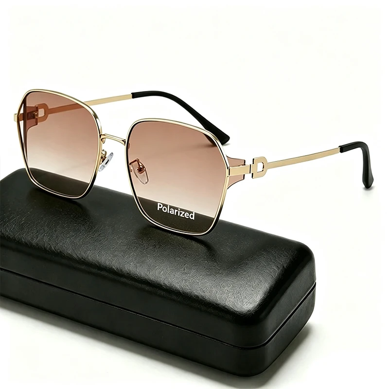 Quadratische Polarisierte Sonnenbrille für Herren und Damen Markendesign Modischer Trend Sonnenschutz Legierung UV400 Sonnenbrillen Unisex Eyewear 2026