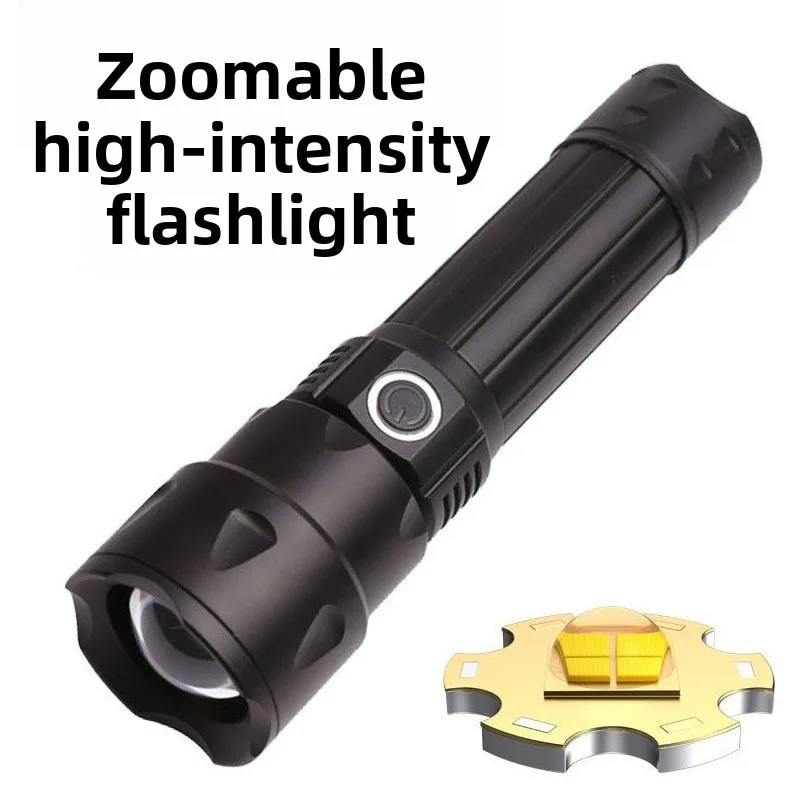 P50 Zoomable High-Power Flashlight - Ultra-Bright, Large Capacity, USB Rechargeable, Long-Lasting for Outdoor Lighting