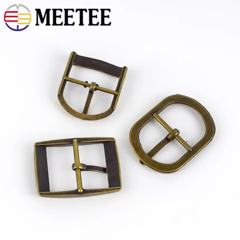 Meetee 5/10 sztuk 25mm mosiądz metalowy pierścień Pin klamry do taśmy biustonosz torebka bagażu buty sprzętu guzikiem DIY akcesoria dekoracyjne