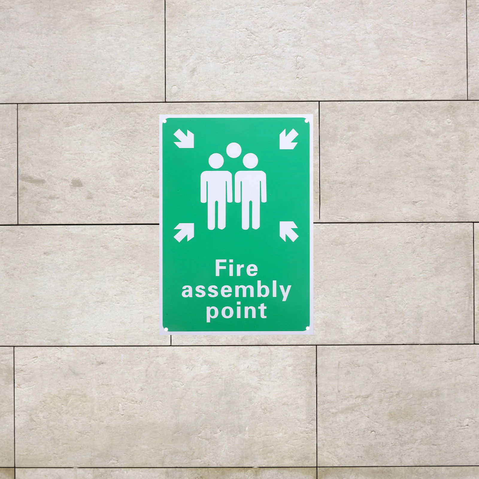 Sign Fire Rally Emergency Assembly Metal Signage for Safety Warning Board Work