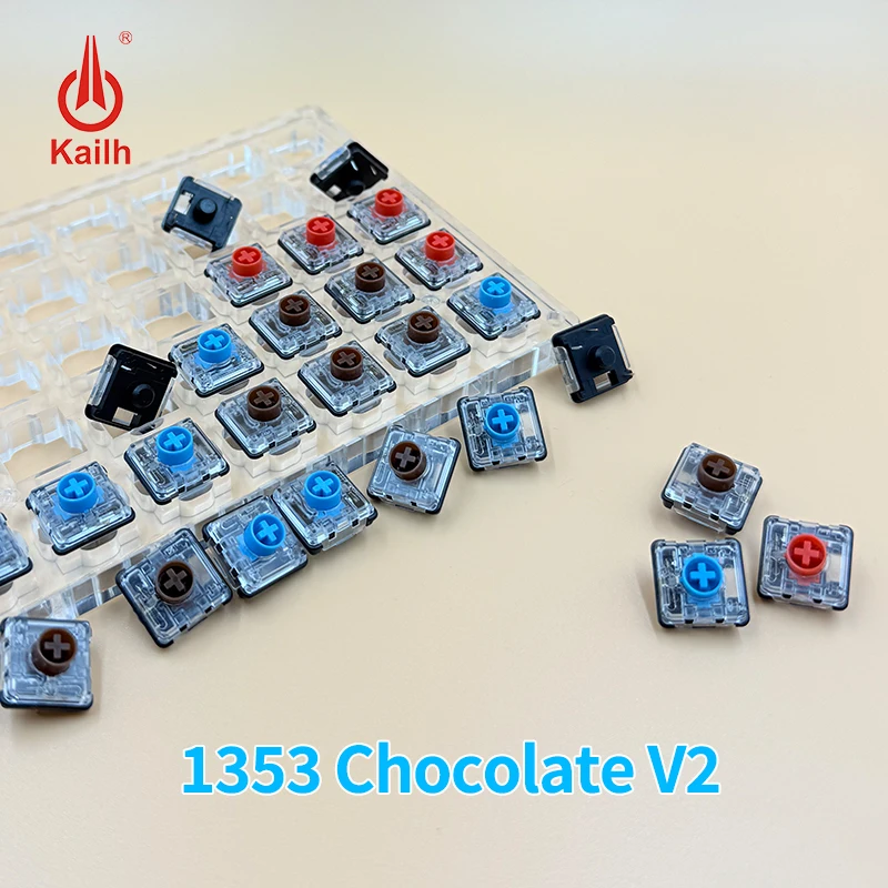 

Kailh Choc V2 Low Profile Switch 1353 Chocolate V2 Mechanical Keyboard Switches Custom DIY Clicky Tactile Linear Blue Red Brown