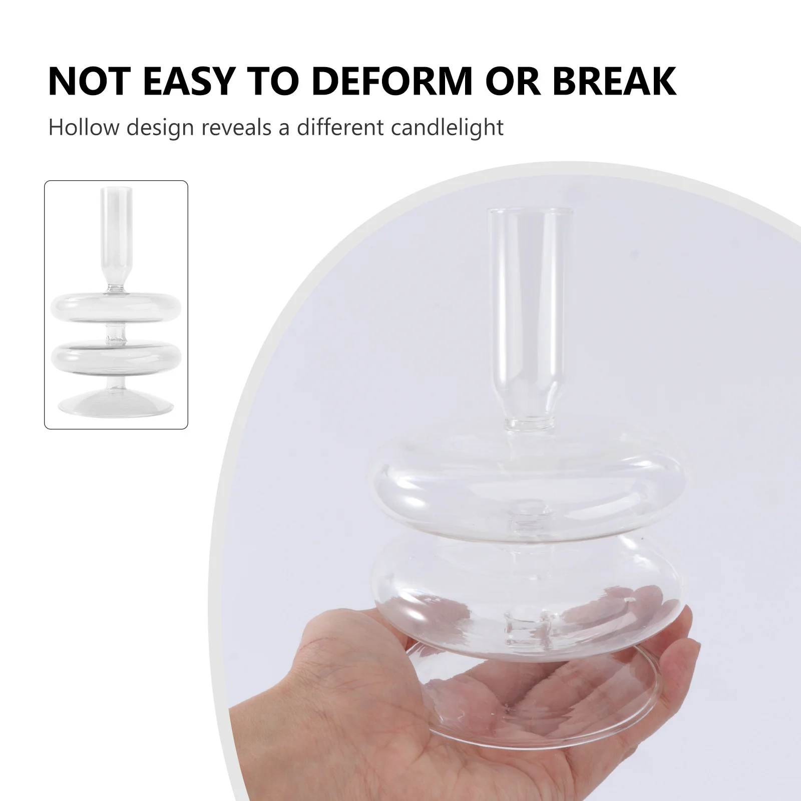 

Glass Candleholder Elegant Decorative Candlestick Romantic Dinner Home Decor Dinner Stand