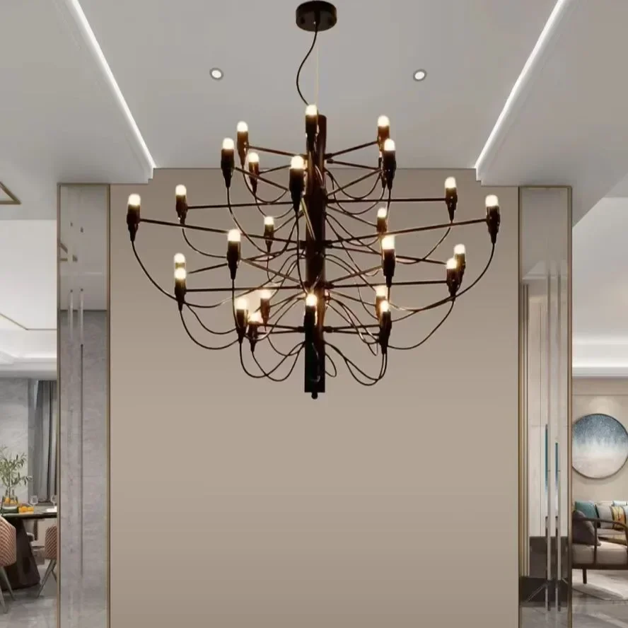 Swedish Designer Gino Sarfatti Ceiling Chandelier for Dining Living Room Hotel Bedroom Kitchen Pendant House LED Decor Lamp