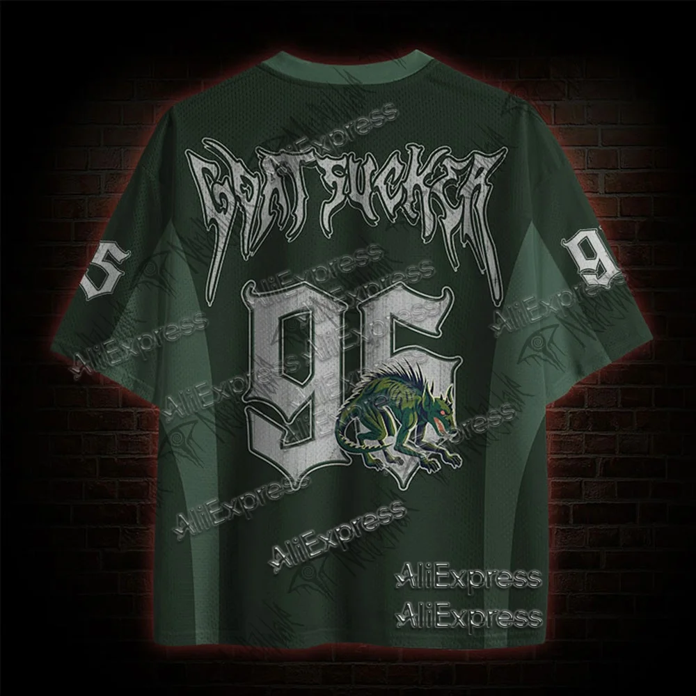 Hot selling street fashion quick drying mesh sportswear, adult and children's V-neck breathable T-shirts, horror movie series