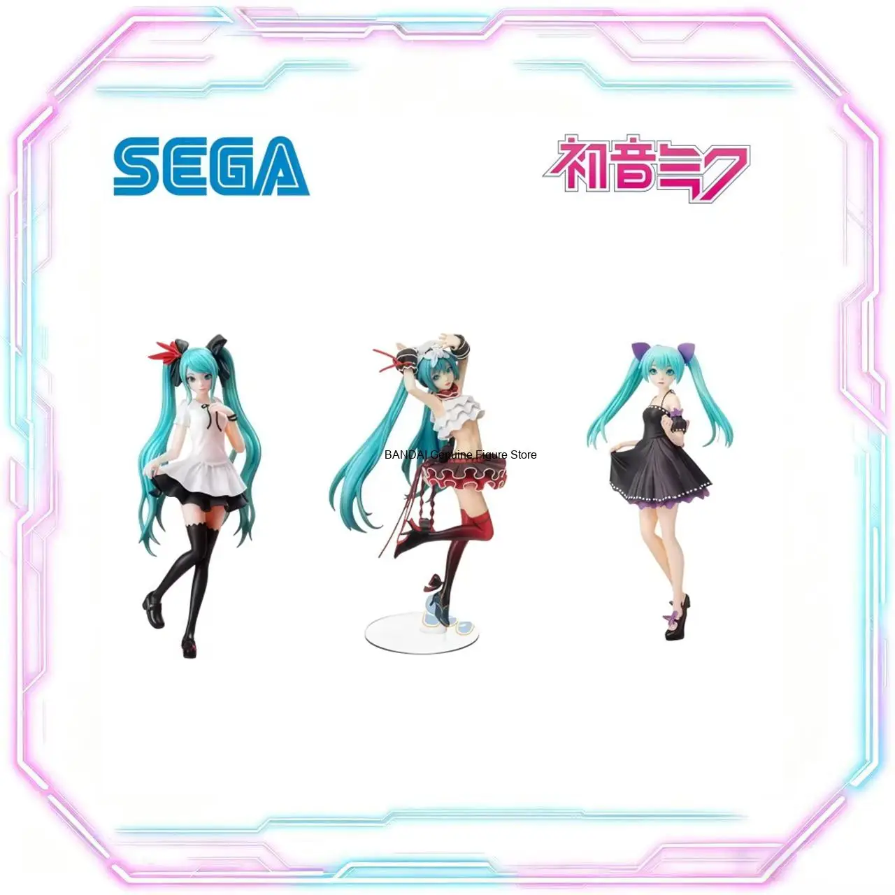 セガ正規品、未開封の箱入り、ガレージキットモデル、初音ミク、アニメキャラクター、コレクション用、オリジナルアクションフィギュア、スタチュー。