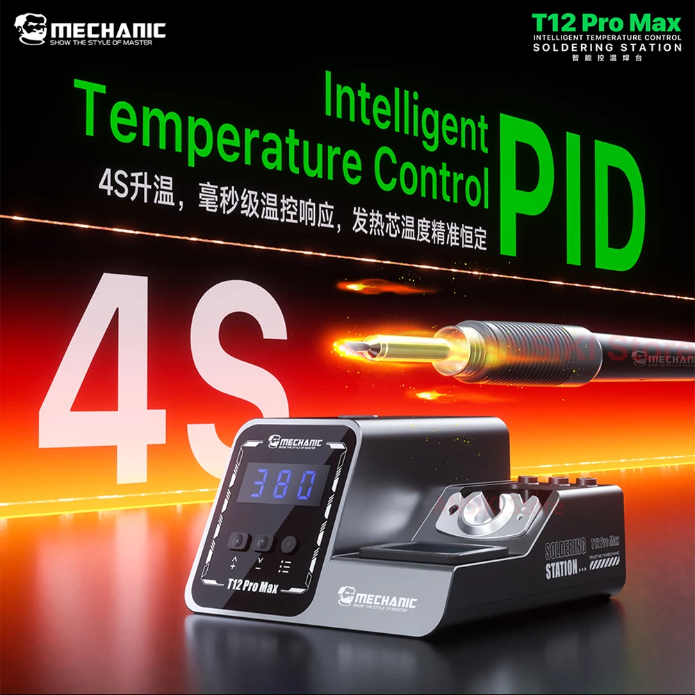 MECHANIC T12 Pro Max 160W Soldering Station PID Control 4s Fast Heating Smart Sleep T12 Handle For PCB Welding Repair Tools