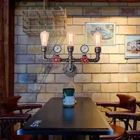 Retro Industrial style Water Pipe Wall Lamp Modern Lighting Nordic Bar Cafe Home Decoration Bed Head Creative Water Wall Lamps