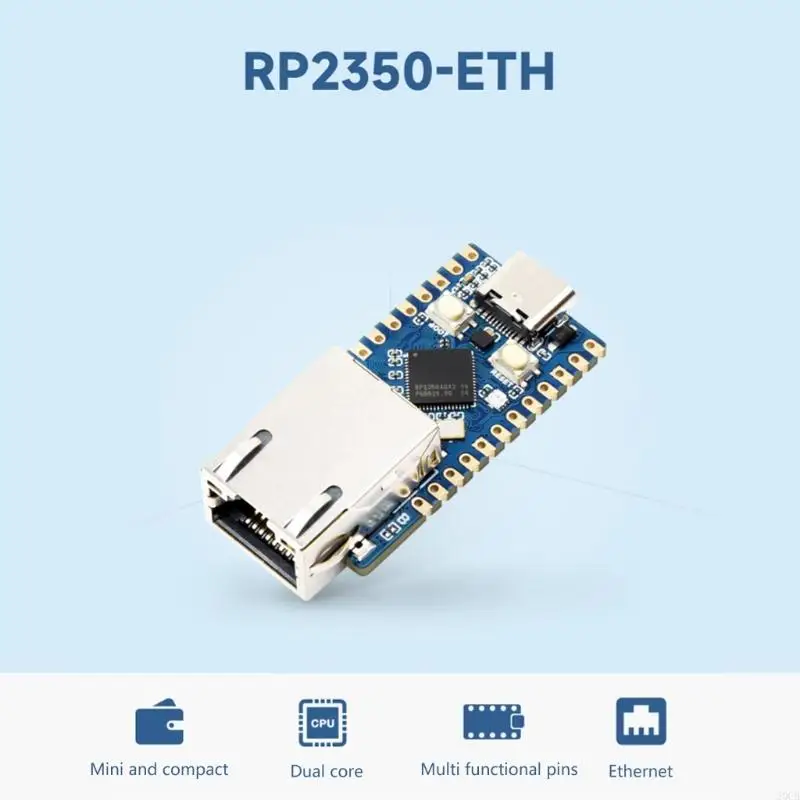 20CB Eficiente RP2350 Tablero desarrollo Ethernet a bordo CH9120 Módulo microcontrolador Procesadores dobles potentes