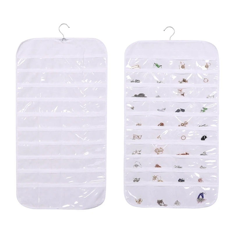 80-pocket Chain Storage Bag Double-sided Non-woven Fabric Jewelry Storage Rack