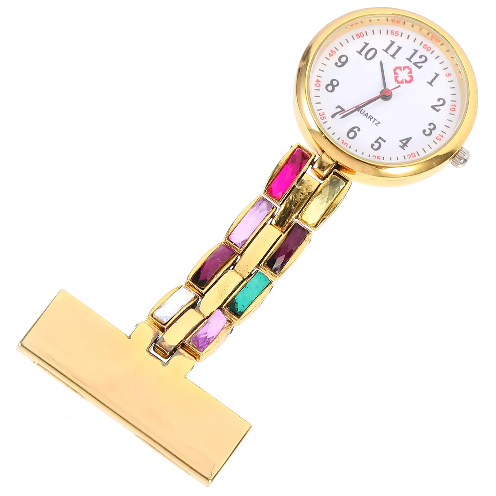 ساعة جيب للممرضات خفيفة الوزن معلقة للرضاعة للنساء والطلاب ساعة على الصدر مصنوعة من خليط معدني عملي #6