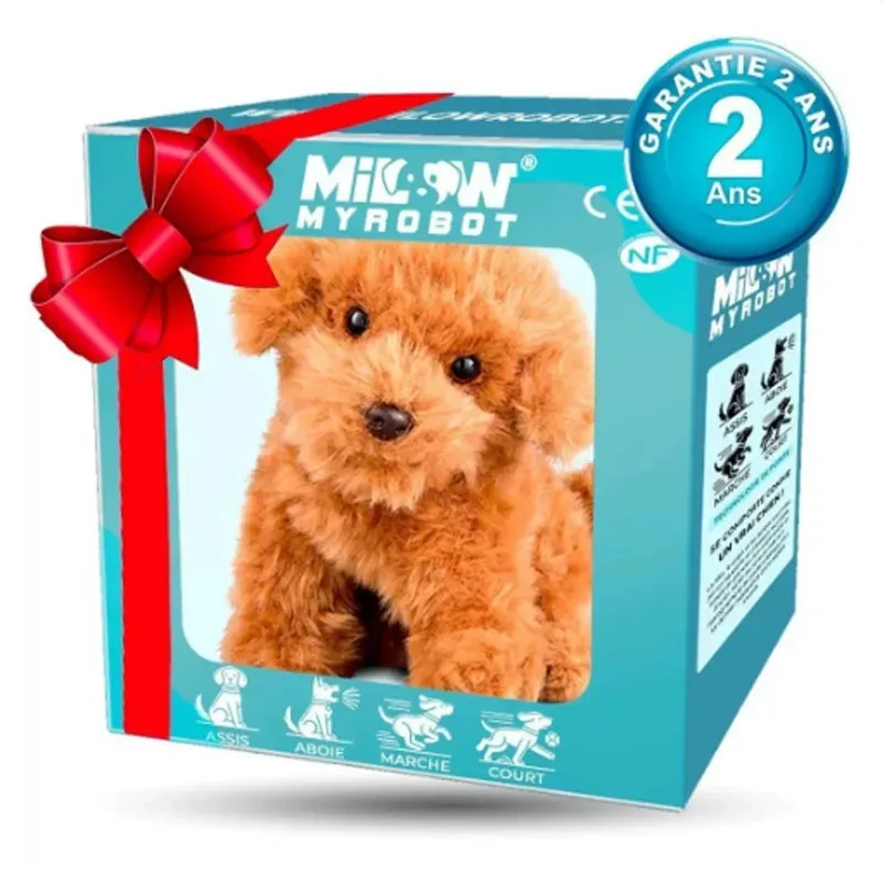 Nuovo simpatico cucciolo di peluche cucciolo interattivo che cammina simulato cucciolo che abbaia coda che scodinzola cucciolo di peluche per bambini (senza batteria)