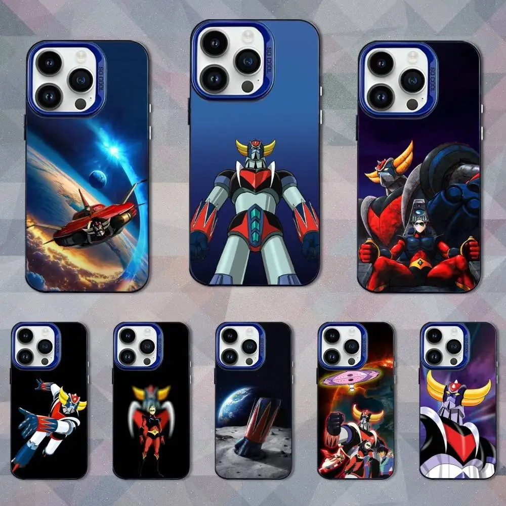 

R-Robot G-Goldorak-UFO Phone Case For iPhone 16,15,14,13,12,17,11,Mini,Pro,SE,XS,MAX Blue Matte Silicone Cover