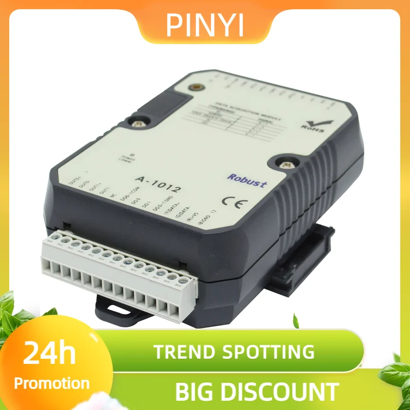 Módulo de E/S analógico de promoção com porta 2DI 4AI 2DO 2AO RS-485 Modbus (A-1012) *