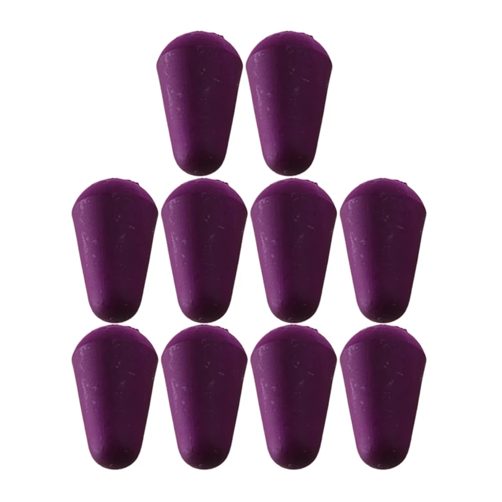 10 x Purple/gold Music Part Electric Guitar Plastic 5 Way Tip Switch Knob Cap