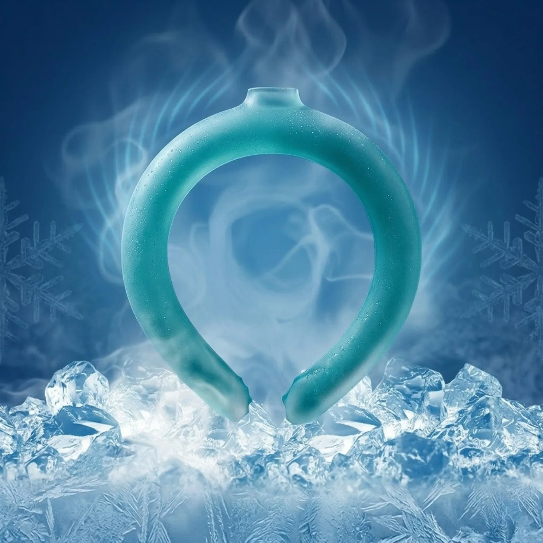 Reusable Ice Neck Cooling Ring, Portable Summer Heat‑stroke Prevention Neck Cooler for Outdoor Sports Fishing Cycling Travel