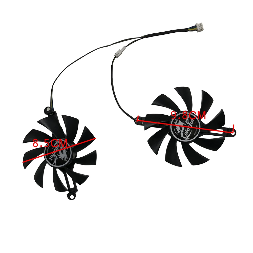 2Pcs/Set GPU Cooler,Холодильники VGA,85MM Diameter,98MM Mounting Pitch,Применяется к MLLSE RTX 3070M 8GB Gaming,сменный FL8015 12VB, Применяется к 51risc RX 6600M,Применяется к AMD Soyo RX6600M