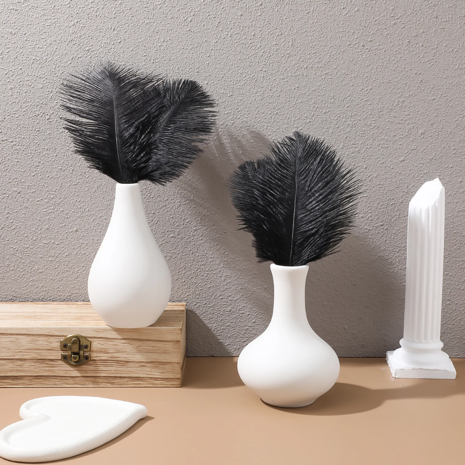 

20Pcs Ostrich Plumes Large Natural Texture Soft Craft Decorations Wedding Party Table Centerpieces Ostrich Decoration