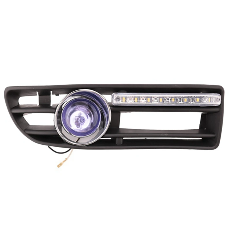 A58X-1 Pair Car LED Fog Light Bumper Grille With Switch For VW Jetta Bora Mk4 2000 2001 2002 2003 2004