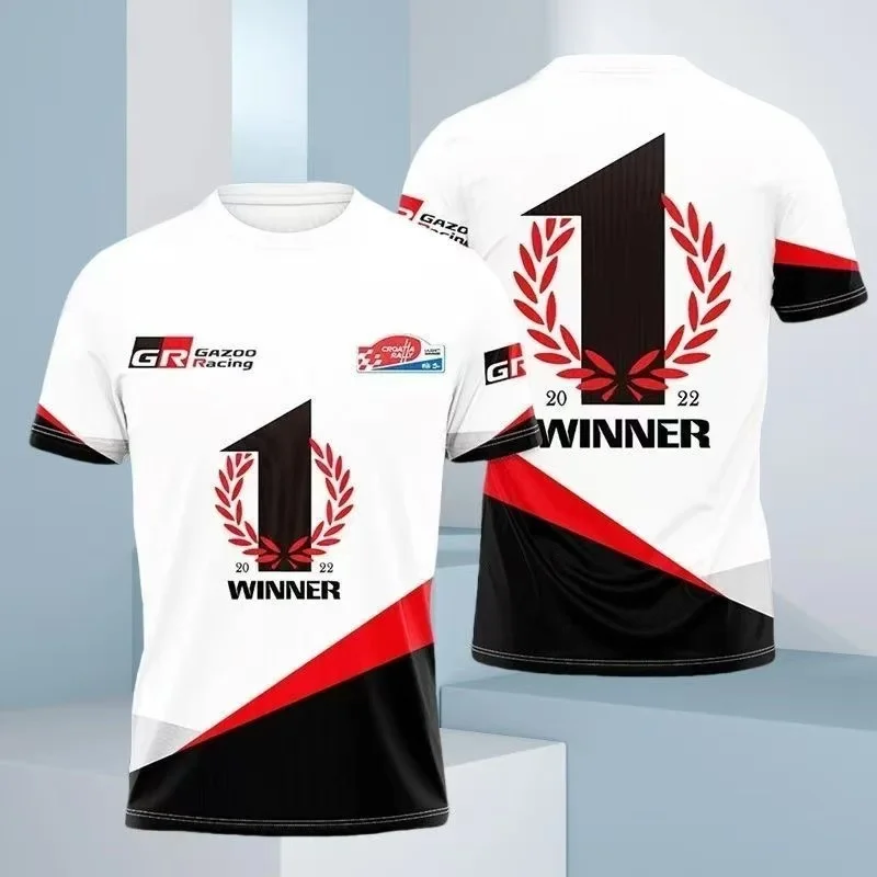 Футболка Toyota Gazoo Racing GR с 3D-принтом WRC 2026 Season Go-Kart OMP, спонсорская футболка с графикой для мужчин, повседневная футболка для любителей гоночных автомобилей, уличная одежда