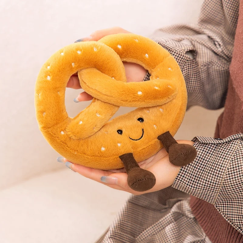 Lovely Baguette Plush Pretzel Croissant Toy Stuffed Simulation Food Bread Soft Doll Birthday Xmas Gift for Kids