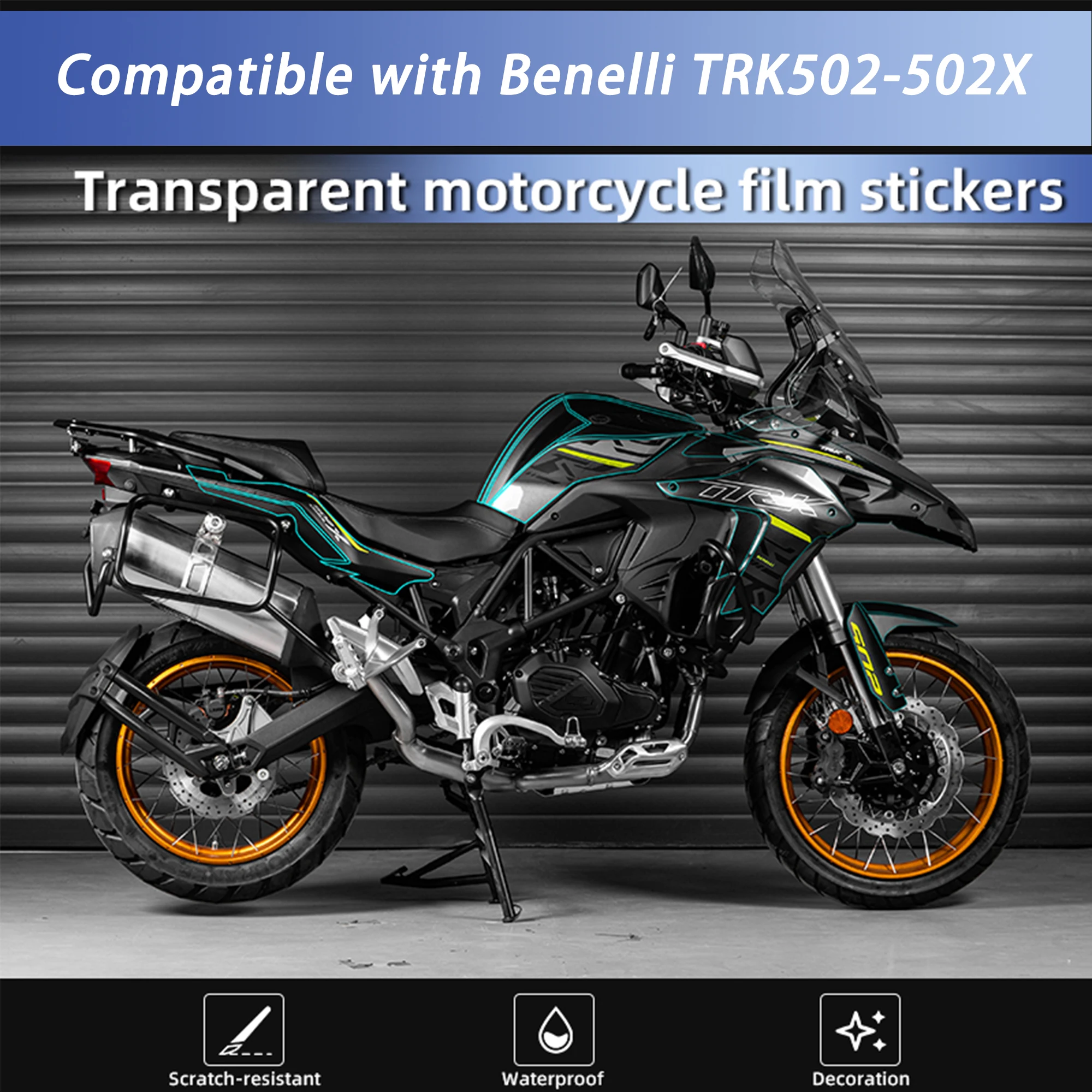 Compatible with Benelli TRK502 502X Motorcycle Invisible Paint Protective Film Waterproof Sticker Decal Modification Accessories