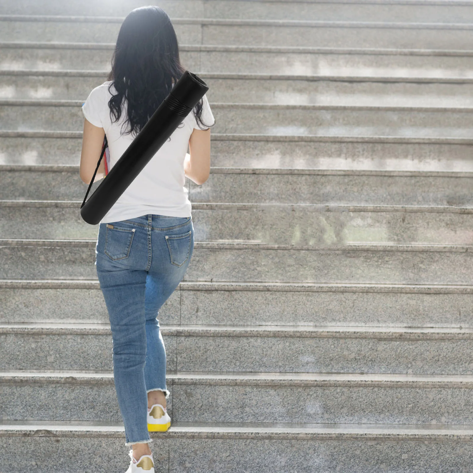 أنبوب تصغير قابل للتمديد، طول قابل للتعديل، سعة كبيرة، حامل مخطط محمول، أنبوب تخزين المستندات للفنانين #1