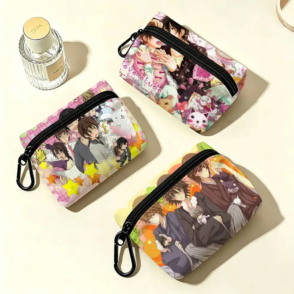 Sekai Ichi Hatsukoi Lightweight Oxford Fabric Coin Purse Carabiner Hook Design Mini Card Key Organizer Bag