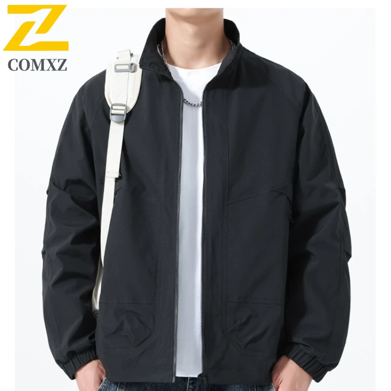 

COMXZ 2025 новая мужская куртка с воротником-стойкой, стильная рабочая одежда, повседневная верхняя одежда, весна-осень, модное уличное молодежное пальто, стильный топ