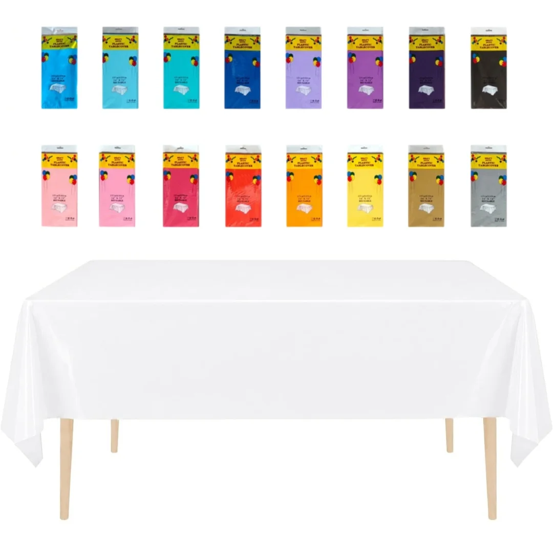 Disposable Solid Color Tablecloth Birthday Party Wedding Christmas Table Cover Wipe Covers Rectangle Desk Cloth Decor