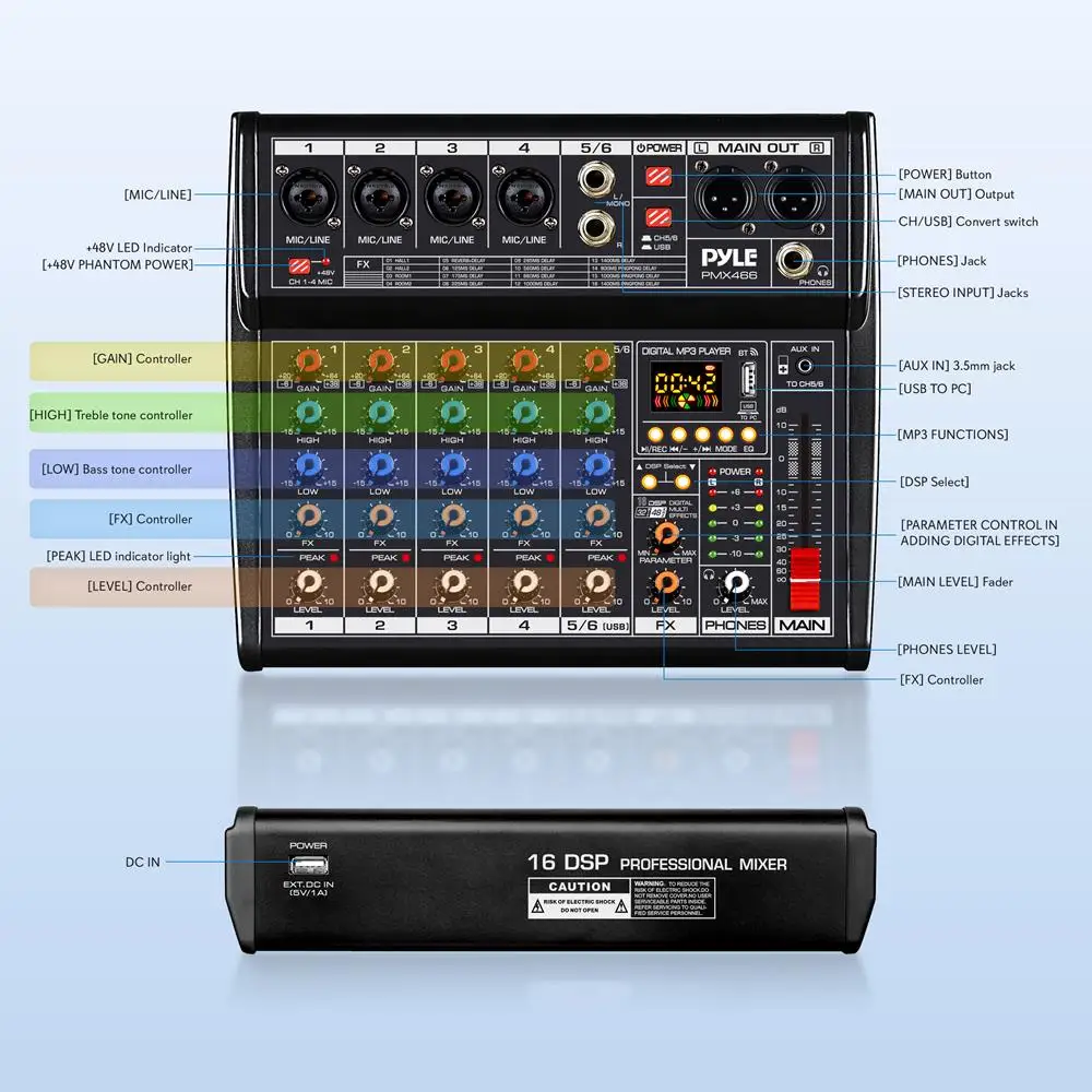 Compact Audio Mixer Pro Audio Interface